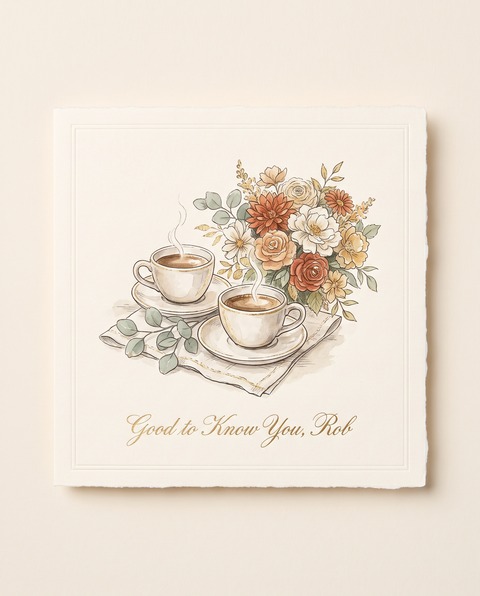 The card sent to Hannah Fitzgerald